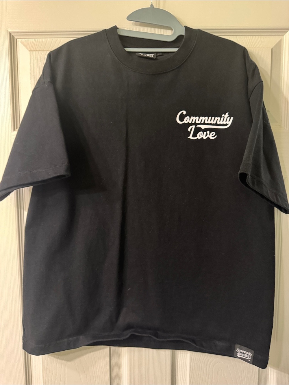 Community Love Black Graphic Tee - Crew Neck Short Sleeve